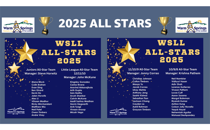 2025 WSLL All-Star Teams
